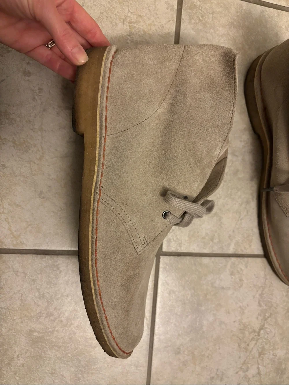 Clarks Taupe Suede Chukka Boots